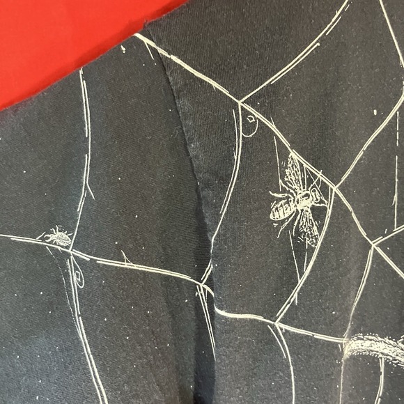 Vtg 1995 Spider With Spiderweb Graphic T-Shirt / Men XL Halloween All Over Print - Picture 5 of 12